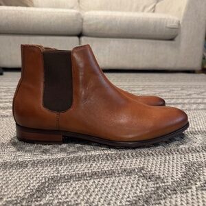 DESAI Men’s Chelsea Leather Dress Boots Casual Brown Chukka Style US Size 10